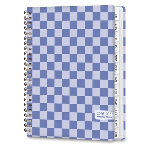 Planner 2026-2027, Weekly and Monthly Academic Year Calendar Planner, July 2026 - June 2027, Daily Agenda Book for Office School Supplies, A5(6.3'' x 8.5'') - color: 2607-Periwinkle Grid, size: 6.3"x8.5"(Jul 2026-Jun 2027)
