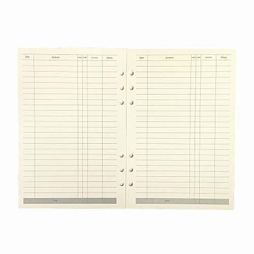 A5 Planner Inserts,6 Ring Budget Binder Refill,Personal Accounting Book for Filofax, 90 Pages Double Side Printed, 100Gsm Paper, Harphia(A5 5.59 x 8.27'',Finance) - color: Finance Schedule, size: A5