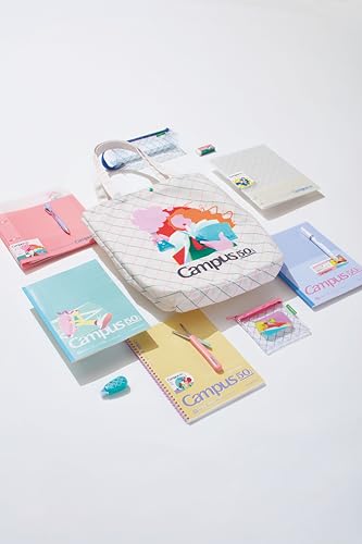 KOKUYO Composition Notebooks, 5 Pack Campus Semi-B5 Comp Book with Dot A 7mm Ruled, 30 Sheets, School Lined Notebook 50th Anniversary Edition, Journal Notebook for Women Work Study Note Taking - color: 50th Anni.