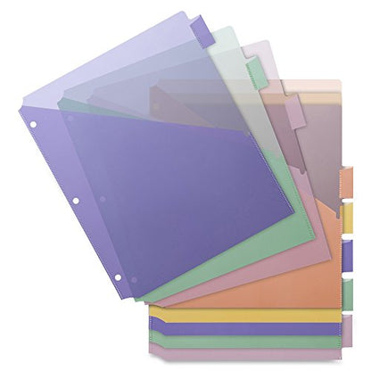Business Source Double Pocket Index Dividers (32373), Multicolor (BSN32373) - size: 8 Count (Pack of 1)
