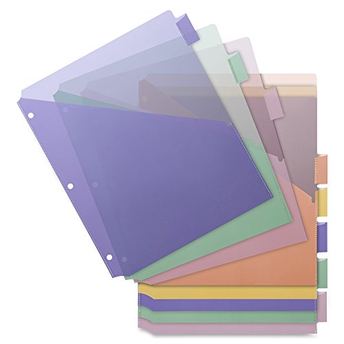 Business Source Double Pocket Index Dividers (32373), Multicolor (BSN32373) - size: 8 Count (Pack of 1)