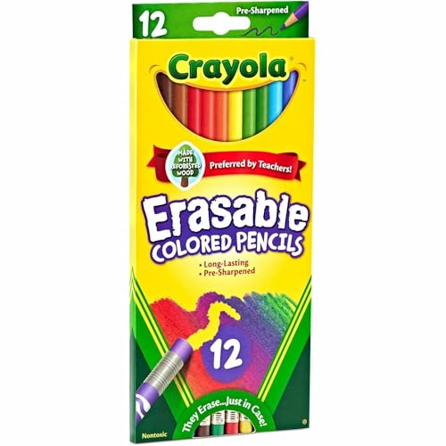 Crayola 68-4412 12 Piece Erasable Colored Pencils - 2 Pack
