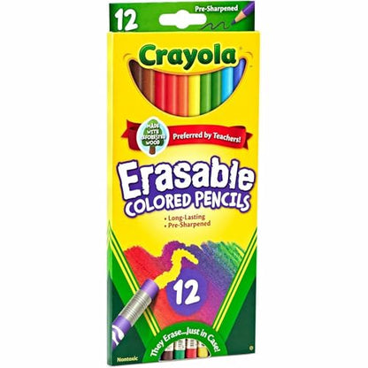 Crayola 68-4412 12 Piece Erasable Colored Pencils - 2 Pack