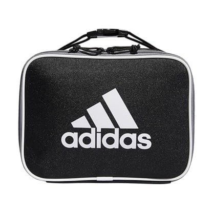 adidas Unisex Foundation Insulated Lunch Bag, Black/White, ONE SIZE - color: Black/White
