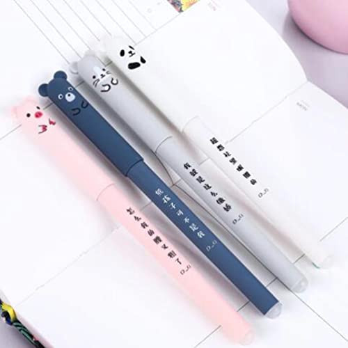 25pcs/Set Erasable Gel Pen Refills Rod 0.5mm Washable Handle Magic Erasable Pen for School Pen Writing Tools Kawaii Stationery (4 Blue) - color: 4 Blue