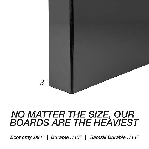 Samsill 4 Pack Durable 2 Inch 3 Ring Binders, Round Ring, Clear View Cover for Presentations, Black - color: Black, size: 3-Inch