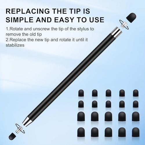 Stylus Pen [10 Pack] Universal Capacitive Touch Screen Pens for iPad/iPhone/Smartphones and Tablets,Compatible with All Capacitive Touch Screen(10 Black/White) - color: 10 black/white