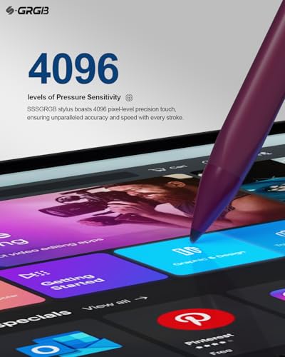 Stylus Pen for Microsoft Surface Pro 12 11 10 9 8 7 6 5 | 4096 Tilt Pressure Palm Rejection Magnetic Attachment Rechargeable