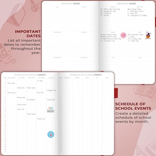 Clever Fox Teacher Planner, School & Homeschool Book, B5 Size Wine Red | Undated, 7x10, lay-flat binding, heavy-duty hardcover, teacher lesson weekly & daily planner, homeschool supplies - color: Wine Red, size: Smaller than A4 (7″ x 10″)
