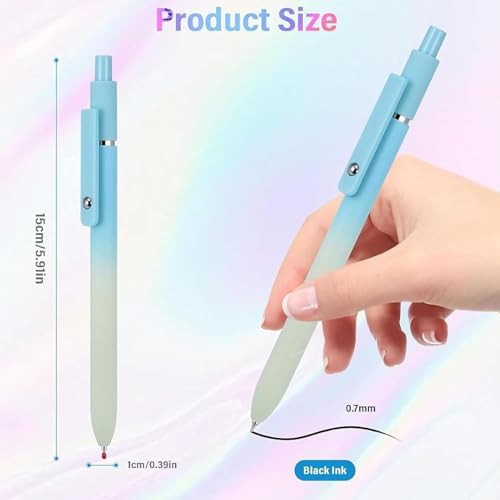 Joxop Quick Dry Gel Pens, Quick Dry Gel Pens, 5pcs Retractable Gels Pen Set, 0.5mm Quick-Dry Carbon Ink (B White) - color: B White