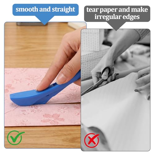 Wrapping Paper Cutter,2 Pack Sliding Wrapping Paper Roll Cutter Tool,Backpaper Slitter Paper Cutter,Sliding Gift Wrap Cutter - style: 2 PCS