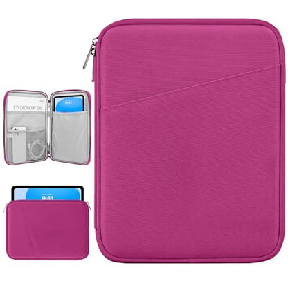 Dadanism 9-11 Inch Tablet Sleeve Bag Carrying Case, Fuchsia | Fits iPad (A16) 11th Gen 11", iPad 10th Gen 10.9" Air 5/4, iPad Air M4/Pro 11", iPad 9/8/7th 10.2", Galaxy Tab A11+ Plus 11" - color: Fuchsia, size: 9-11 inch