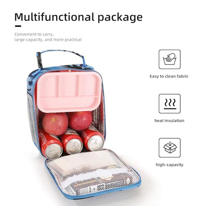 Lovoeo Lunch box Lunch bag for men women Insulated Lunchbox Lunch bags for Work Picnic Travel (Blue camo) - color: Blue camo