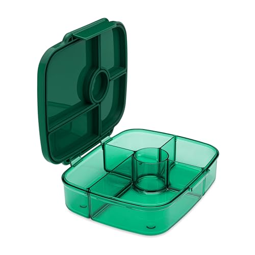 Yumbox Go Leakproof Bento Lunch Box for Kids, Teens & Adults (Lima Green) | 5-Compartment Large Bento Box, Lightweight, Deep Tray, Removeable Gasket, Easy Open Latch - color: Lima Green