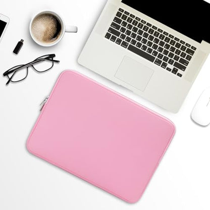 RAINYEAR Laptop Sleeve Protective Case Soft Lining Zipper Cover Padded Carrying Bag Compatible with Notebook Computer Ultrabook Chromebook,13"-13.3", Pink (Upgraded Version) - color: Pink(upgraded Version), size: 13"-13.3"