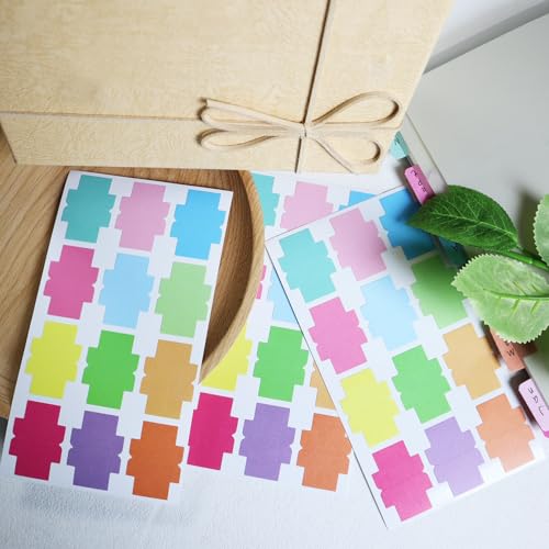 360 Pieces Sticky Blank Monthly Index Tabs Double-Sided Page Markers, Self-Adhesive & Writable Notes Flags for Labeling/Marking/Planing - Multi