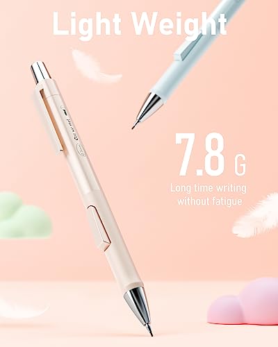 Nicpro 4PCS Pastel Mechanical Pencil 0.5mm, Cute Fast Click Mechanical Pencils Set with 100PCS HB Lead Refills, Erasers and Eraser Refills, Aesthetic School Supplies for Writing, Drawing, Sketching | 100PCS HB Lead Refills, Erasers and Eraser Refills, Aes