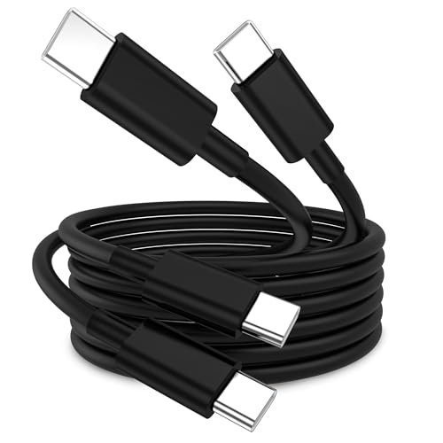 USB C to USB C Cable [2-Pack, 3FT], 240W Fast Charging Type C Cord for iPhone 17/16/15 Pro Max, Samsung S26/S25/Ultra, MacBook Air M3, iPad Pro/Switch, Laptops (Black) - color: blakc, size: 3ft
