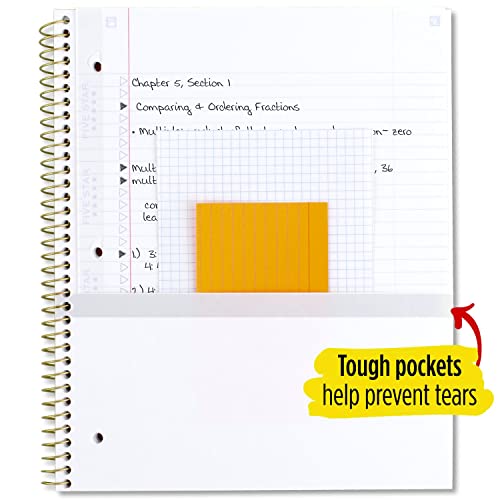 Five Star Spiral Notebook + Study App, 1 Subject, College Ruled Paper, 8-1/2" x 11", 80 Sheets, 1 Count, Selected Design Will Vary (820156F) - color: Design Chosen For You