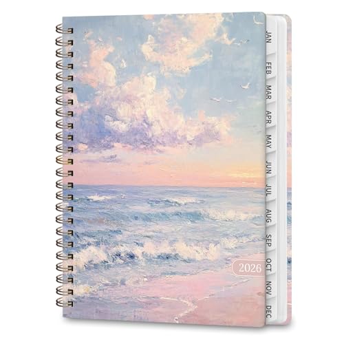 2026 Planner, Weekly and Monthly Calendar Planner Agenda, Jan 2026 - Dec 2026, Planning Academic Book, Office Desk Accessories and School Supplies - A5 (6.3'' x 8.5'') - color: D-Pink Sunset