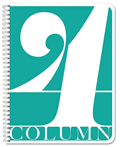 BookFactory 4 Column Log Book, Wire-O, 100 Pages | Columnar Notebook Format, 8.5'' x 11'' - Made in USA - size: 4 Column, style: Wire-O