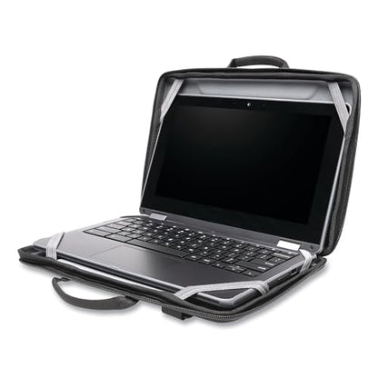 Kensington LS520 Stay-On Laptop Case for 11.6" Chromebooks & Laptops, Clamshell, Shoulder Strap, Water-Resistant (K60854WW), Grey - size: 12" Hard