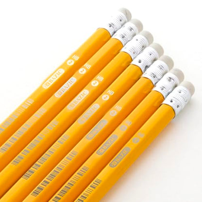 BAZIC Pencil Wood Pre-Sharpened Pencil #2 HB, Latex Free Eraser Yellow Pre Sharpened Pencils for Exam Sketching School Office (12/Pack), 1-Pack | HB graphite, pre-sharpened wood barrel, classroom, tests, homework, standardized exams, daily writing - size: