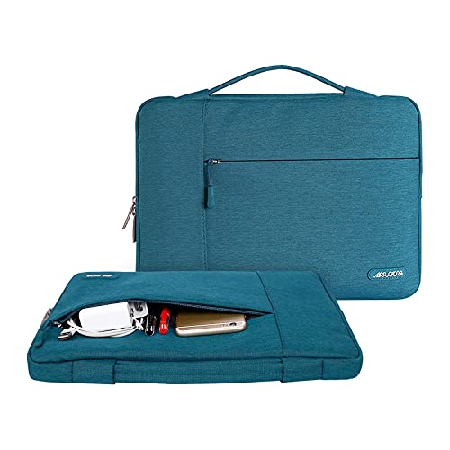 MOSISO Laptop Case 13.3 inch, 13.3 inch Laptop Sleeve with Handle | Compatible with MacBook Air/Pro 13/Pro 14, HP Dell ASUS Lenovo, Polyester Multifunctional Computer Bag, Deep Teal - color: Deep Teal, size: 13.3 inch
