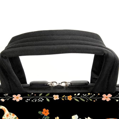 AMARY 13" 13.3" laptop sleeve chromebook case adjustable shoulder strap with handle accessory pocket (Cat-2) - color: Cat-2