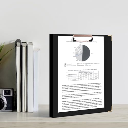 Ospelelf 3 Ring Binder, 1/2 Inch, Cute Letter Size (11" x 8.5") with 5 Tab Dividers, File Folder Labels and Low Profile Clipboards, Black for School and Office - color: Black, size: 1/2in（Letter Size）