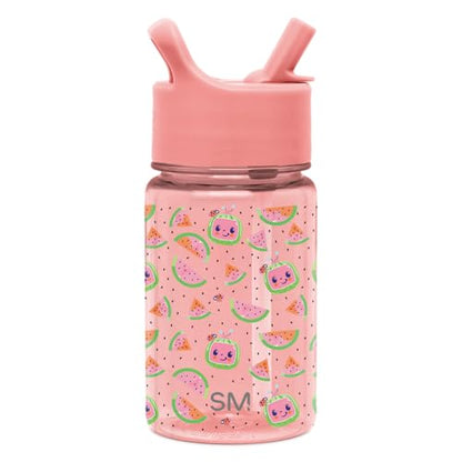 Simple Modern CoComelon Kids Water Bottle Plastic BPA-Free Tritan Cup with Leak Proof Straw Lid | Reusable and Durable for Toddlers, Girls | Summit Collection | 12oz, CoComelon Pink Melon - color: CoComelon: Pink Melon, style: Straw Lid | 12oz
