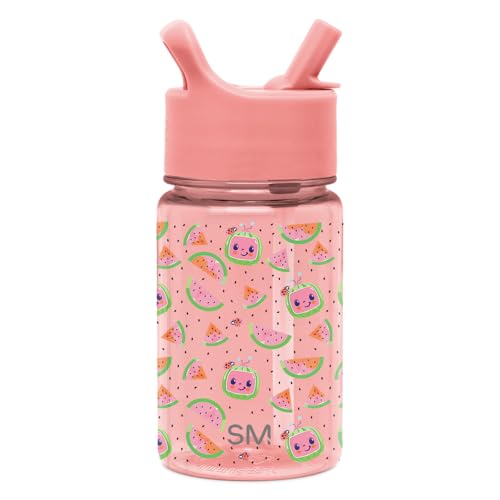 Simple Modern CoComelon Kids Water Bottle Plastic BPA-Free Tritan Cup with Leak Proof Straw Lid | Reusable and Durable for Toddlers, Girls | Summit Collection | 12oz, CoComelon Pink Melon - color: CoComelon: Pink Melon, style: Straw Lid | 12oz