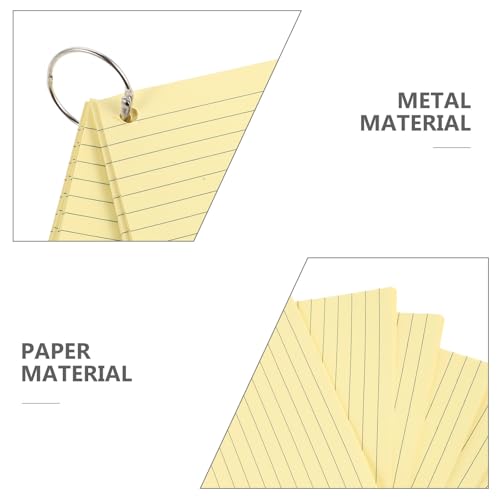 10 Books of 3x5 Colored Blank Index Cards with Ring Binder, Double-sided Ruled Flash Cards Resisting Ink Bleedthrough, 50 Sheets Per Book, for Study Sessions and Office Use