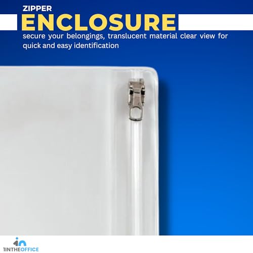 1InTheOffice Clear Pencil Pouch For 3 Ring Binder, Ring Binder Pockets with Zipper, Vinyl, 4 Pack