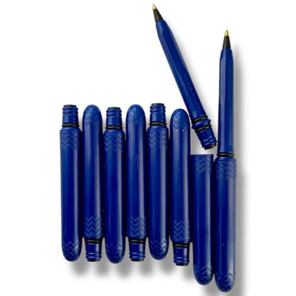 The USA Made Pocket Pen – 8 Pack – compact, affordable, lightweight, EDC black ink ballpoint pen – waterproof and floats – carries small, writes big (Midnight Blue) - color: Midnight Blue