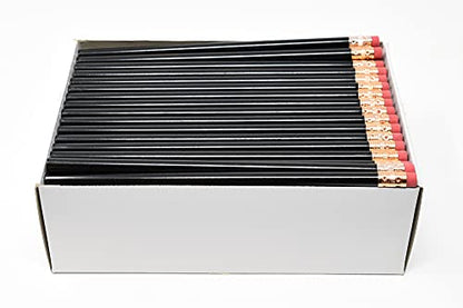 Pencil Guy Blank Round Pencils, Black, 144 to a box | Not Sharpened - color: Black, size: 1 Count (Pack of 144), style: Not Sharpened