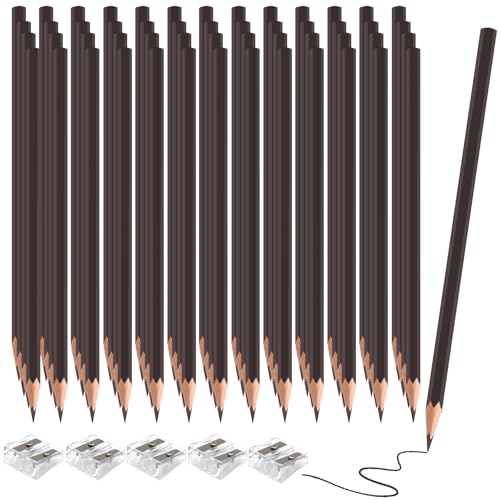 60 Pack Bulk Brown Colored Pencils for Kids, Pre-sharpened Art Pencils Back to School Supplies Set, Drawing Sketching Pencils for Students, Teachers, Classroom - color: Brown