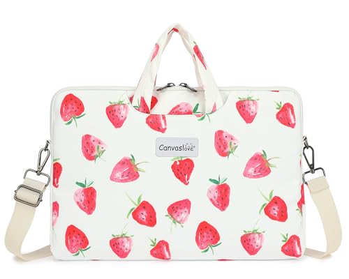 Water Resistant Laptop Shoulder Sleeve Case Bag for MacBook Pro 16 inch and 15.6 inch and 16 inch laptop (Strawberry) - color: Strawberry