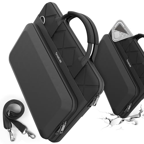 Smatree CityShield 15-16 inch Laptop Shoulder Bag, Water-Resistant Sleeve | for MacBook,Lenovo,HP, Samsung,DELL,ASUS,Microsoft,MSI,Acer,360 Protective Case with Hard Shell Accessory Pocket,(MC04) - color: Black, size: 15-16 inch (MC04)