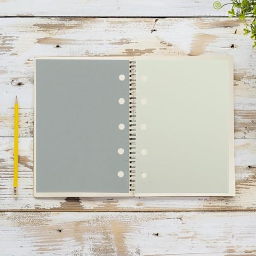 SHERCHPRY A7 Planner Refill Paper 5-hole Loose Leaf Notebook Inserts 74x105mm 300 Sheets Coffee Vintage Blank Notepad Refill for Ring Binder Organizers
