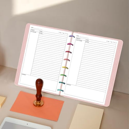 Junior Size Cornell Notes Filler Paper - A5 TUL Custom Note-Taking System 8 Disc Discbound Refill Pages, 50 Sheets/100 Pages, 100 gsm White Paper, 5.8" x 8.3" - size: 1-Pack, style: 8-Disc/Junior Size