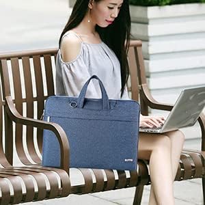 Voova Laptop Bag 17 17.3 Inch Waterproof Laptop Sleeve Case with Shoulder Straps & Handle, Computer Case Cover Slim Briefcase Compatible with 17-18” Hp Dell Asus Acer, Blue - color: Blue, size: 17-17.3 In