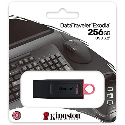 Kingston DataTraveler Exodia 256GB USB 3.2 Flash Drive DTX/256GB, Black - size: 256GB