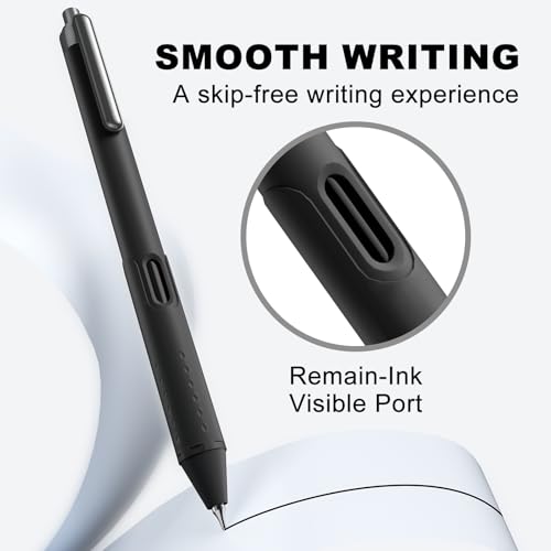 12 Pack Gel Pens Black Ink 0.5mm Smooth Writing Retractable Pen | Fine Point, Long-lasting, Quick-Drying No Smudge, Cute Soft Grip Pens for Journaling, Taking Note for School Office Student - color: 0.5MM-Black Ink-12 PCS
