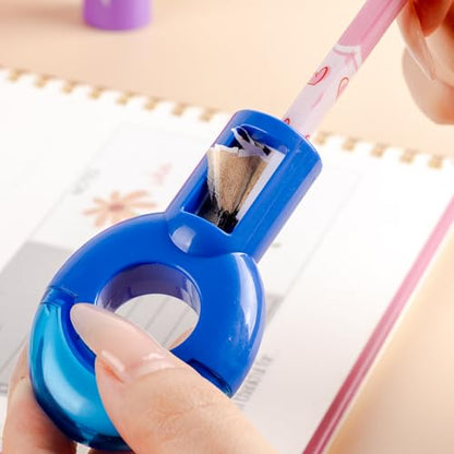 Mr. Pen- Manual Pencil Sharpener & Eraser, 6 Pack, 2-in-1 Manual Sharpeners | Multicolored Sharpener with Eraser Fun Stationery Back to School Supplies, Classroom Rewards, Birthday Party Favors