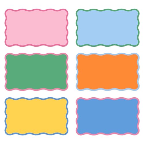 Whaline 120 Pack Scalloped Index Cards 3 x 5 Inch Colored Cardstock Flashcard Color-Blocking Blank Index Cards for Note-taking Studying Organizing School Office Supplies - color: Colorful 1