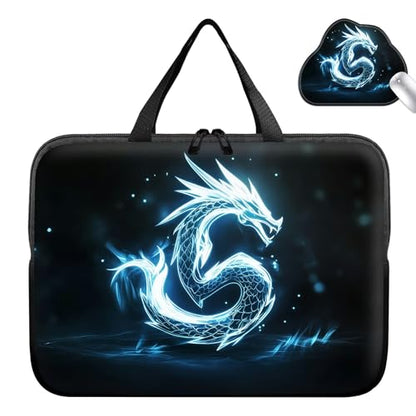 Laptop Bag 10 Inch,Resistant Shockproof Laptop Sleeve Case Protective Cover Carrying Case with Handle Compatible for HP Dell Lenovo Acer Asus Notebook Computer,Glowing Dragon - color: Glowing Dragon, size: 9-10.5 in