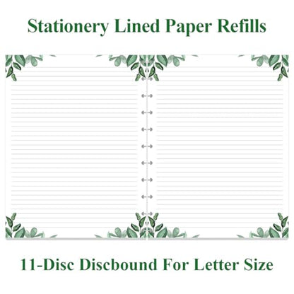 A4 TUL Discbound Lined Refill Paper, 11-Disc Discbound Ruled Filler Paper, 100Sheets / 200Pages Loose-Leaf Line Paper, 100gsm White Paper, 8.5'' x 11'', Leaf - size: 100 Sheets, style: 11-Disc/Letter Size