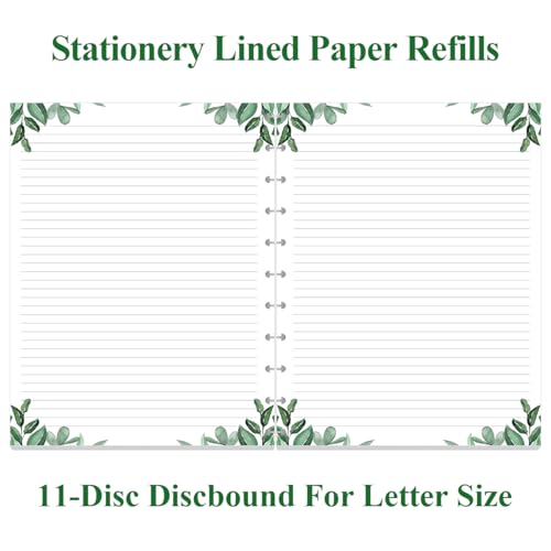 (3-Pack) A4 TUL Discbound Lined Refill Paper, 11-Disc Discbound Ruled Filler Paper, Letter Size 300Sheets / 600Pages Loose-Leaf, 100gsm, 8.5'' x 11'', Leaf - size: 300 Sheets, style: 11-Disc/Letter Size