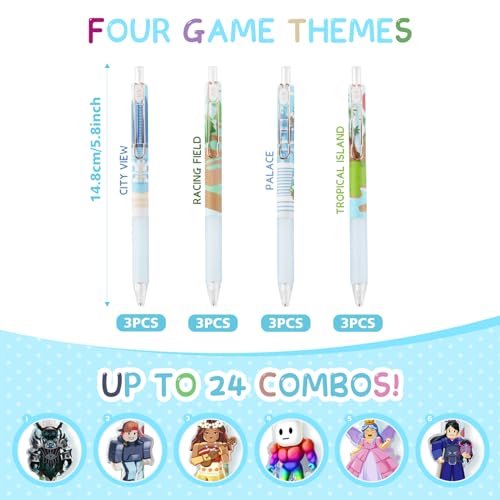 Kauai Sun 12pcs Mechanical Pencils 0.5mm, Removable Characters btw Scenes, Unique DIY Design, Office Supplies Stationary Gifts